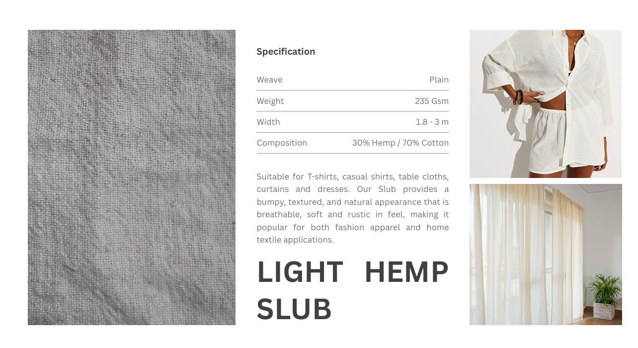 Light Hemp Slub